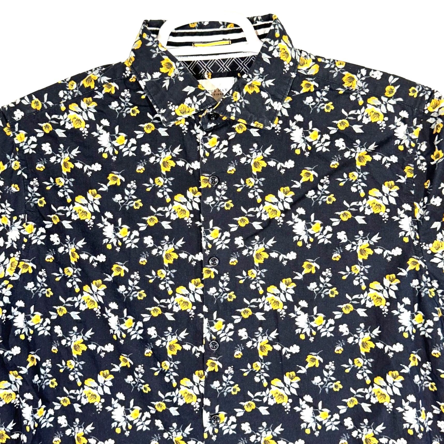 Vintage Cactus Man Black Floral 100% Cotton Short Sleeve Button-Up Shirt Men M Size US M / EU 48-50 / 2 - 4 Thumbnail