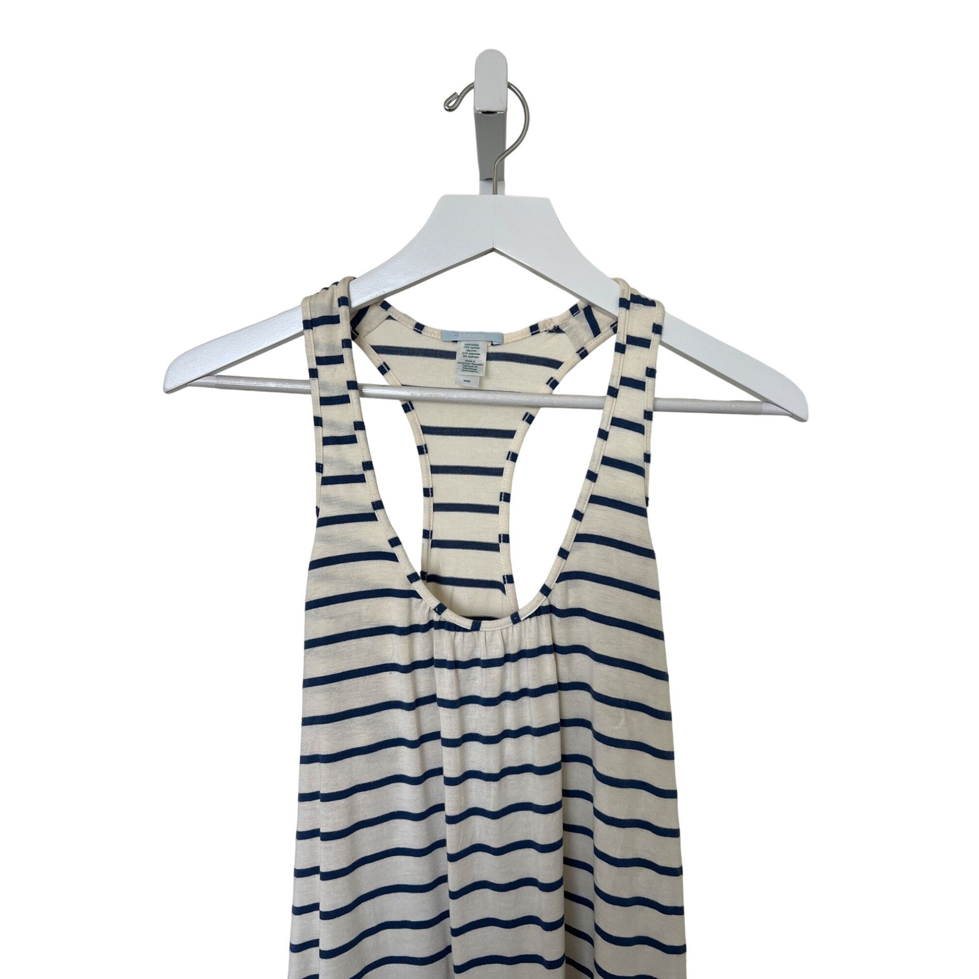 Eberjey Eberjey Ivory Nautical Stripe Racerback Tank Top Flowy Fit Size M / US 6-8 / IT 42-44 - 4 Thumbnail