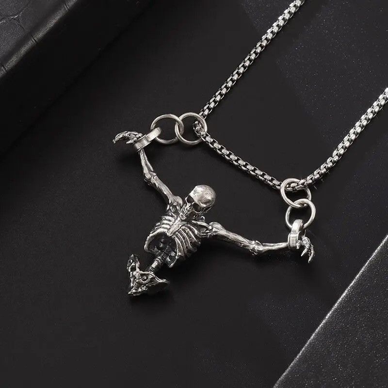 Jewelry Upper Body Skull Pendant Necklaces Size ONE SIZE - 5 Thumbnail