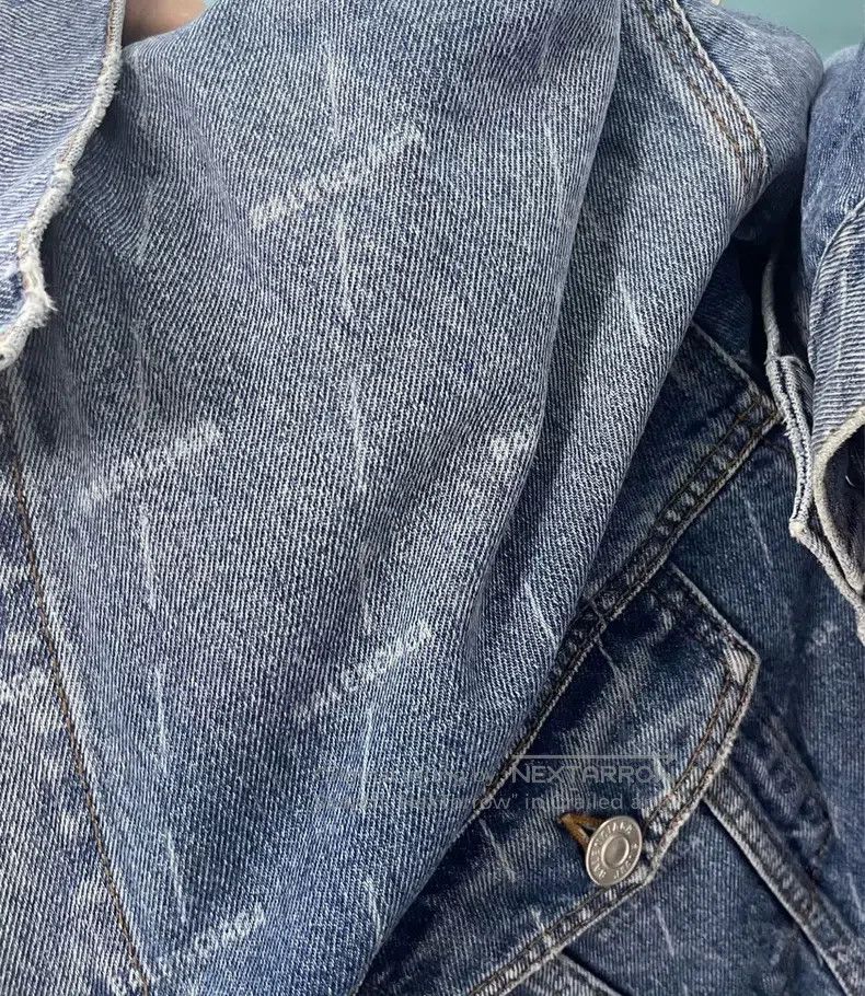 Balenciaga Balenciaga All-over logo blue denim jacket Size XXS / US 00 / IT 34 - 6 Thumbnail