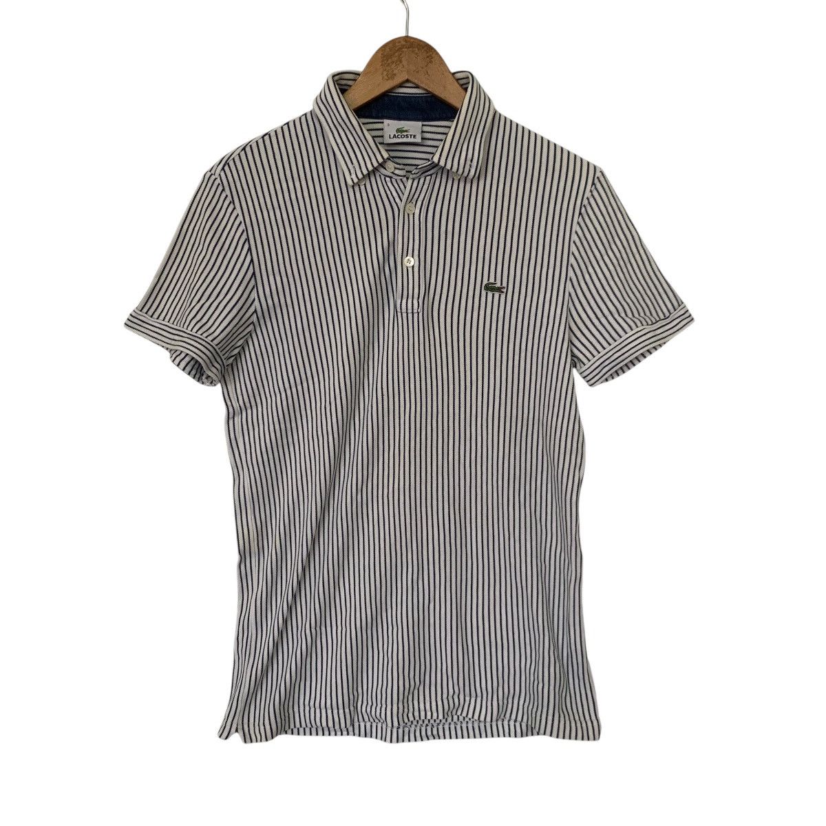 Lacoste × Vintage Vintage Lacoste Polo Rare Stripe Design Shirt Size US S / EU 44-46 / 1 - 1 Thumbnail