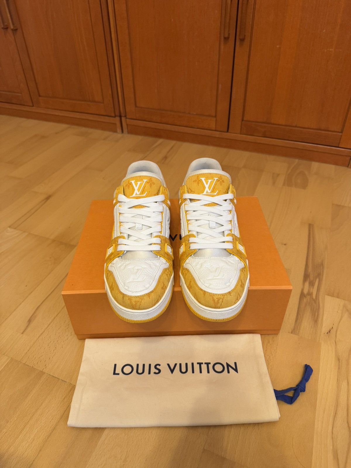 Louis Vuitton Louis Vuitton LV Trainer Orange Denim Size US 9 / EU 42 - 7 Thumbnail
