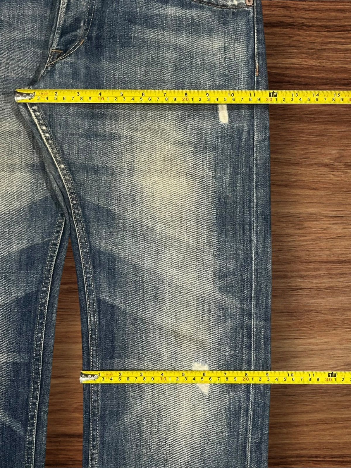 Japanese Brand Vintage Japanese Brand Blue Faded Washed Distressed Jeans Size US 32 / EU 48 - 13 Thumbnail