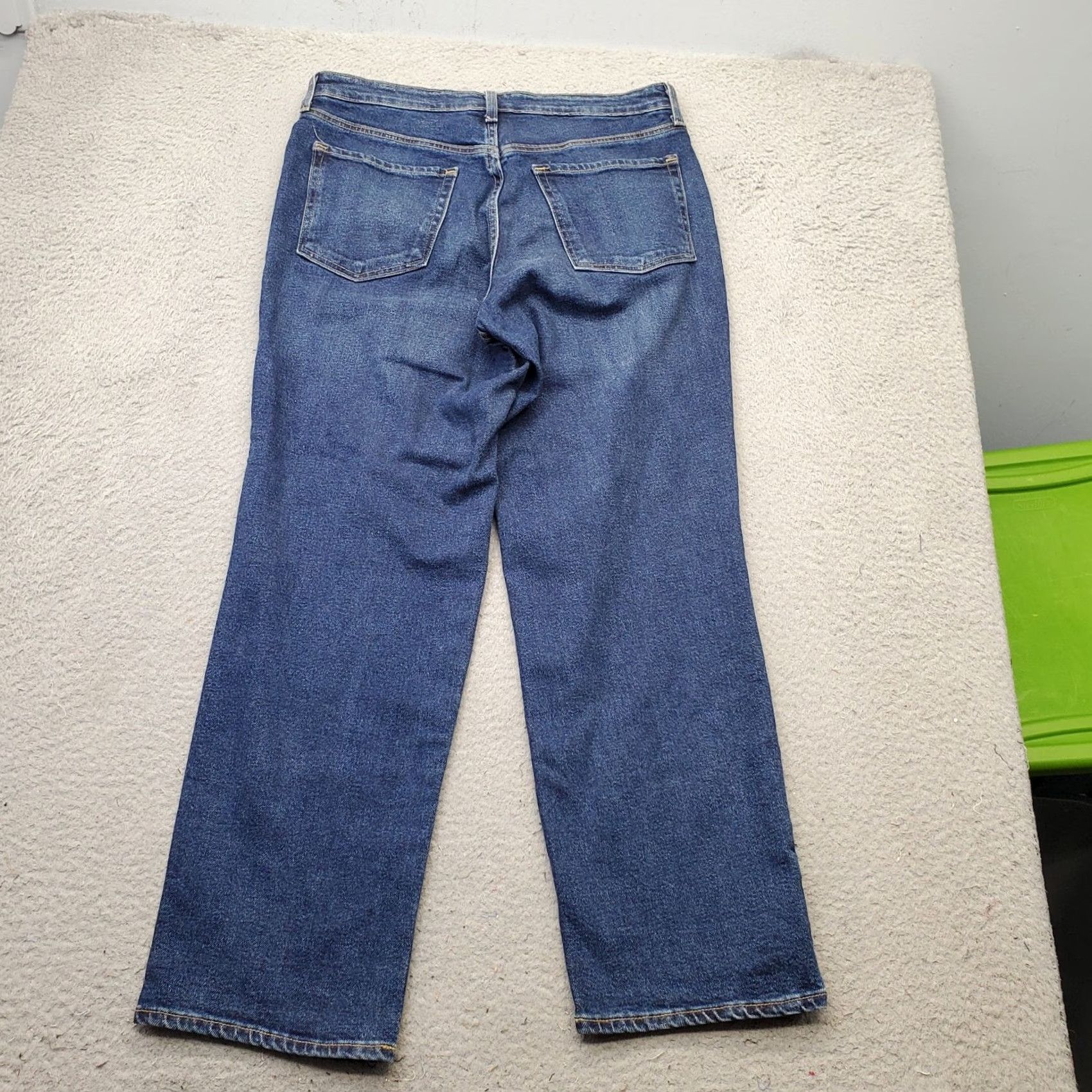 Old Navy Old Navy Jeans Womens 10 Blue Denim Relaxed Straight High-Rise 5-Pocket Pockets Denim Jeans Womens 10 XL? Size 32" / US 10 / IT 46 - 2 Thumbnail