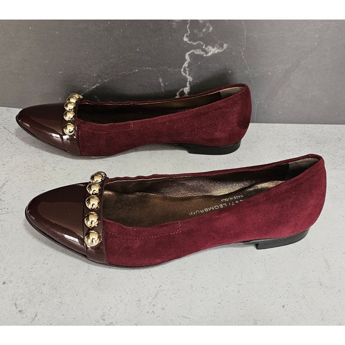 AGL AGL Studded Suede Leather Cap Toe Ballet Flat 35.5 5.5 Size US 5.5 / IT 35.5 - 4 Thumbnail