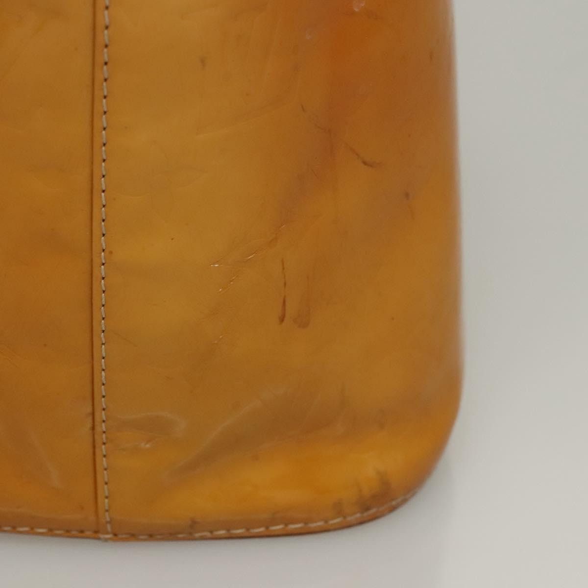 Louis Vuitton LOUIS VUITTON Monogram Vernis Houston Hand Bag Jaune M91121 Size ONE SIZE - 5 Thumbnail