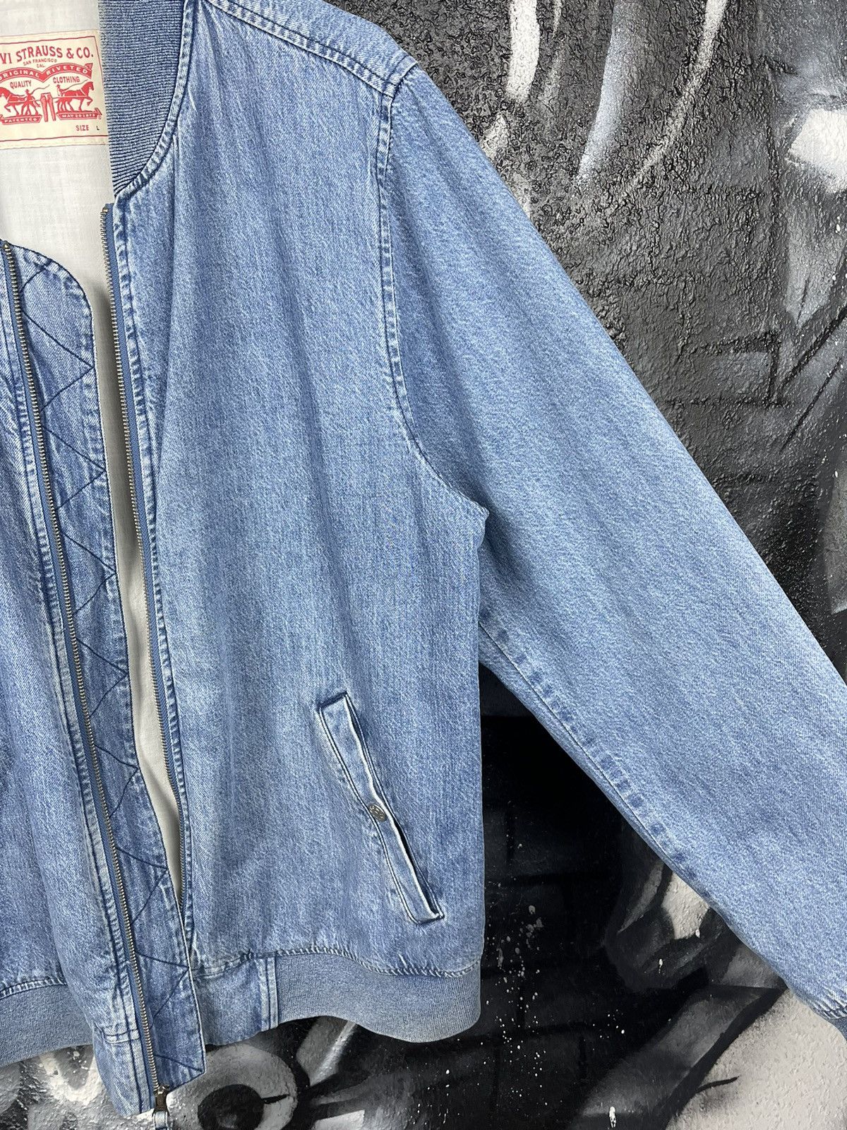 Levi's Vintage Clothing Levi’s Lyon Bomber Retro Mod Denim Jacket Men’s Size L Size US L / EU 52-54 / 3 - 11 Thumbnail