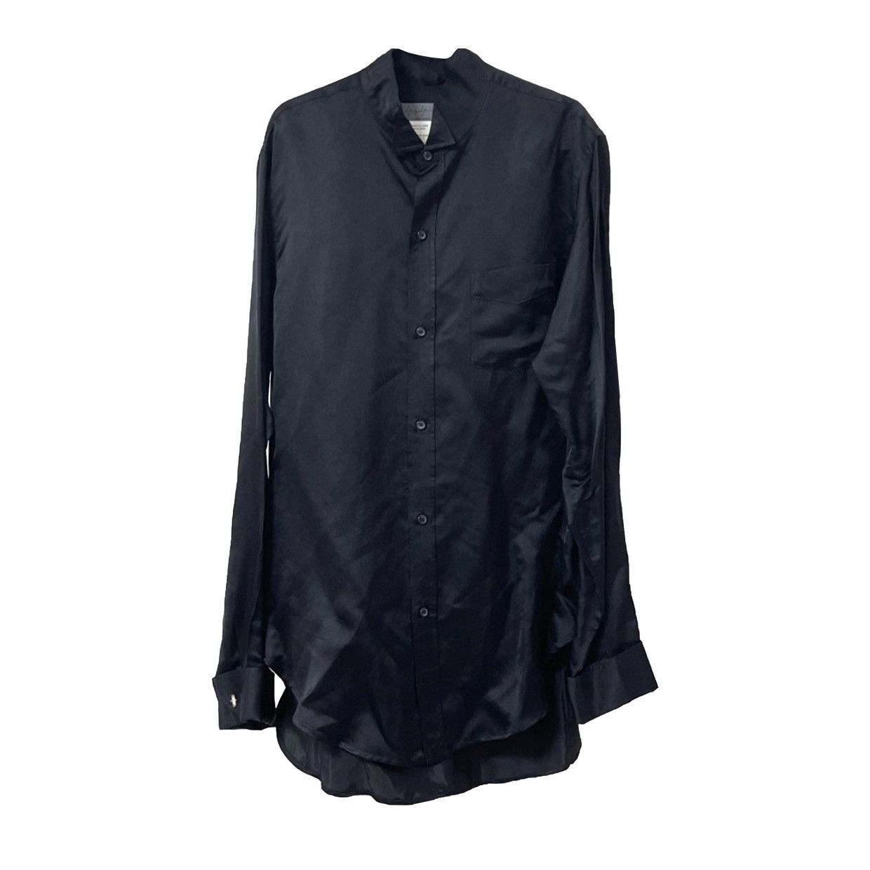 Yohji Yamamoto Yohji Yamamoto Pour Homme 99AW Silk Blend Tuxedo Shirt Size US M / EU 48-50 / 2 - 1 Thumbnail