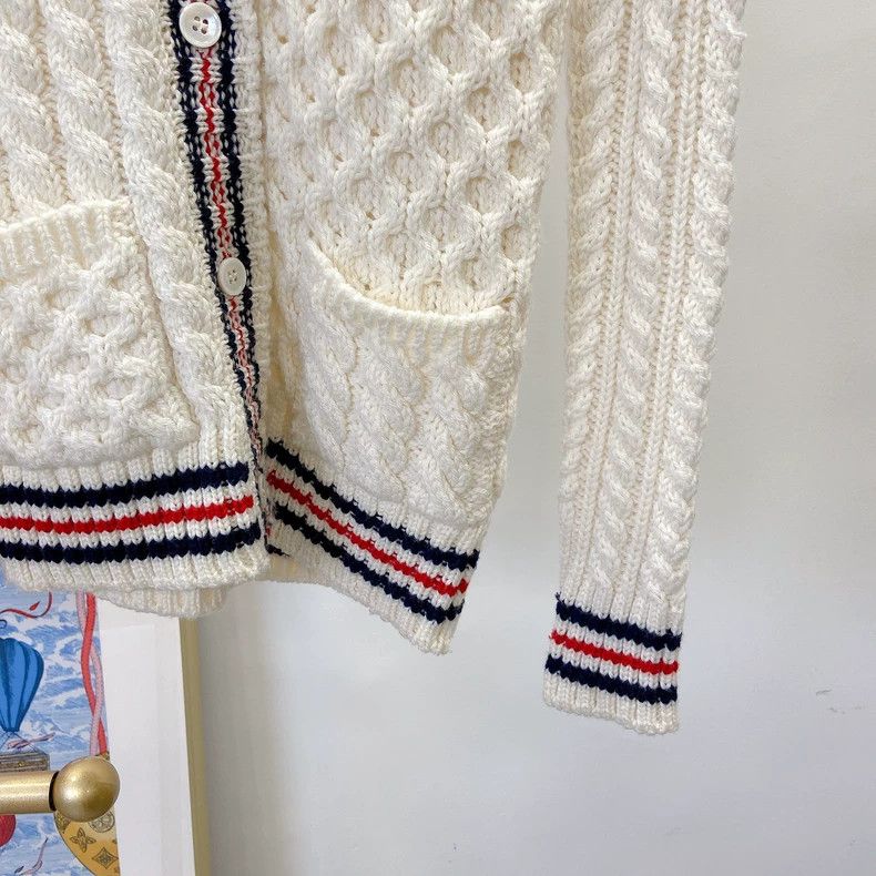 Thom Browne Thom Browne White knit cardigan Size M / US 6-8 / IT 42-44 - 3 Thumbnail