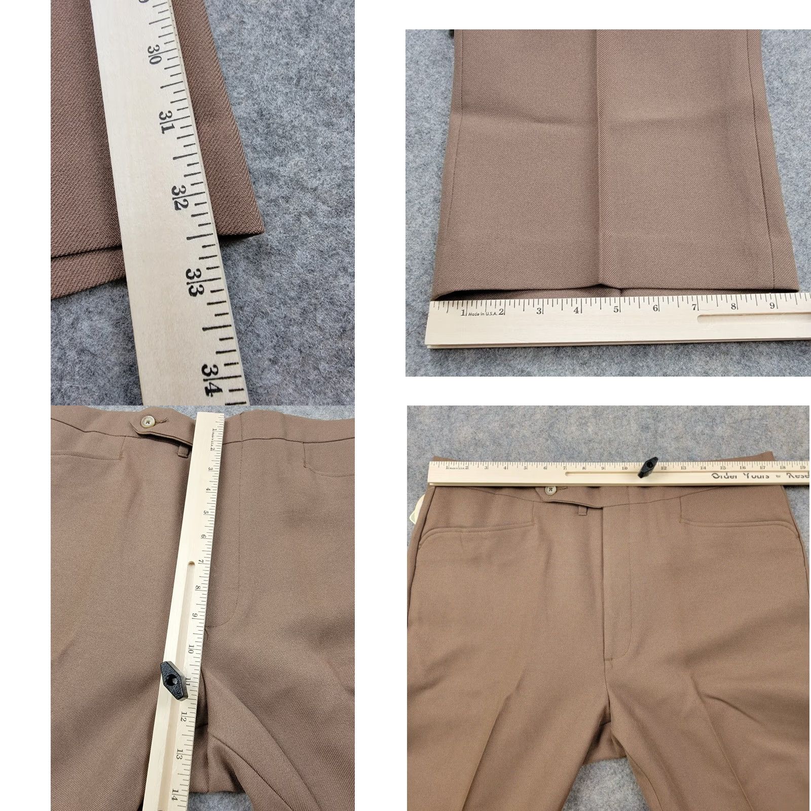 Levi's Levis Pants Mens 38x32 Brown Action Slacks Sta Prest Pleated Vintage Size US 38 / EU 54 - 10 Thumbnail