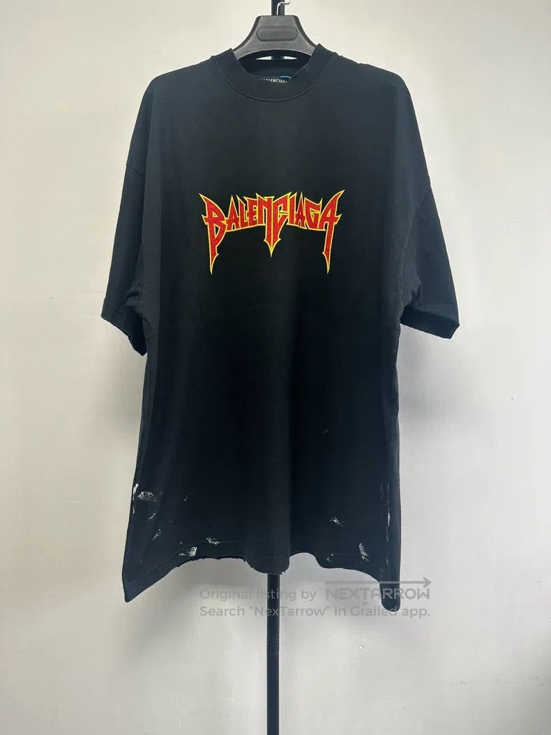 Balenciaga Balenciaga Rock Band Series Lightning Letter Pattern Crew Size US M / EU 48-50 / 2 - 1 Thumbnail
