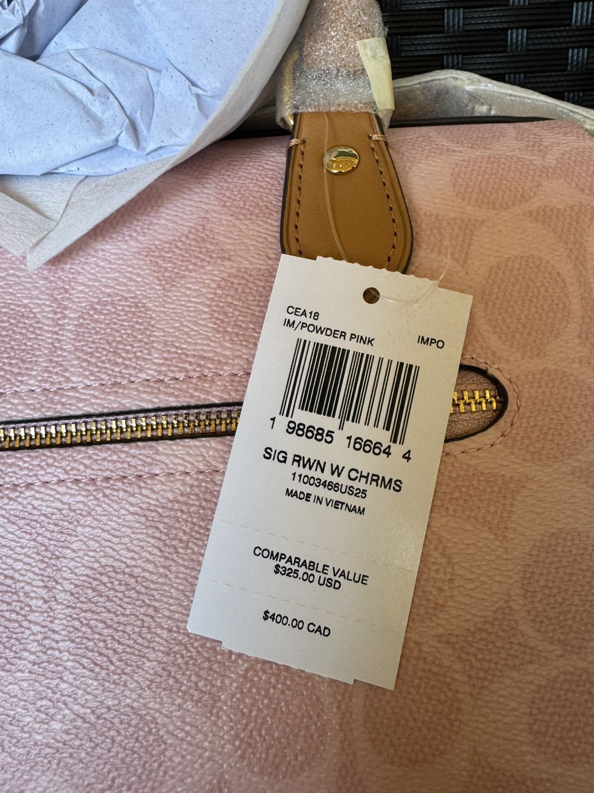 Coach Coach Rowan Satchel Bag Signature Powder Pink CEA18 Size ONE SIZE - 5 Thumbnail