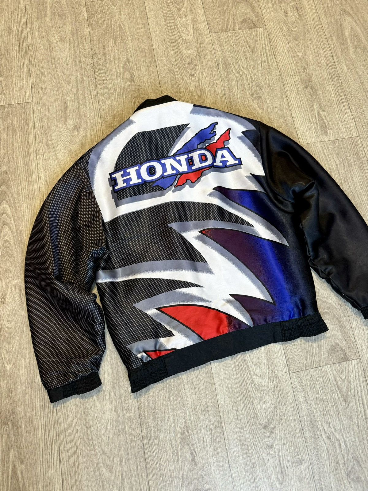 Pre-owned Honda X Racing Vintage Honda Team Racing Bomber Jacket 90's In Black