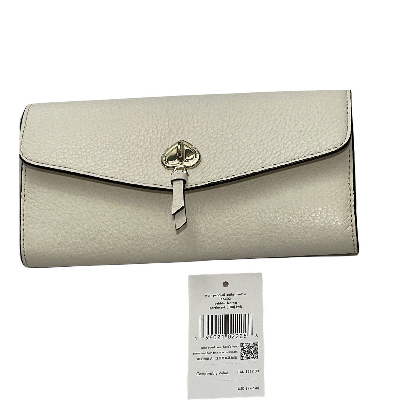 Kate Spade Kate Spade Marti Large Slim Pebbled Leather Flap Wallet Size ONE SIZE - 5 Thumbnail