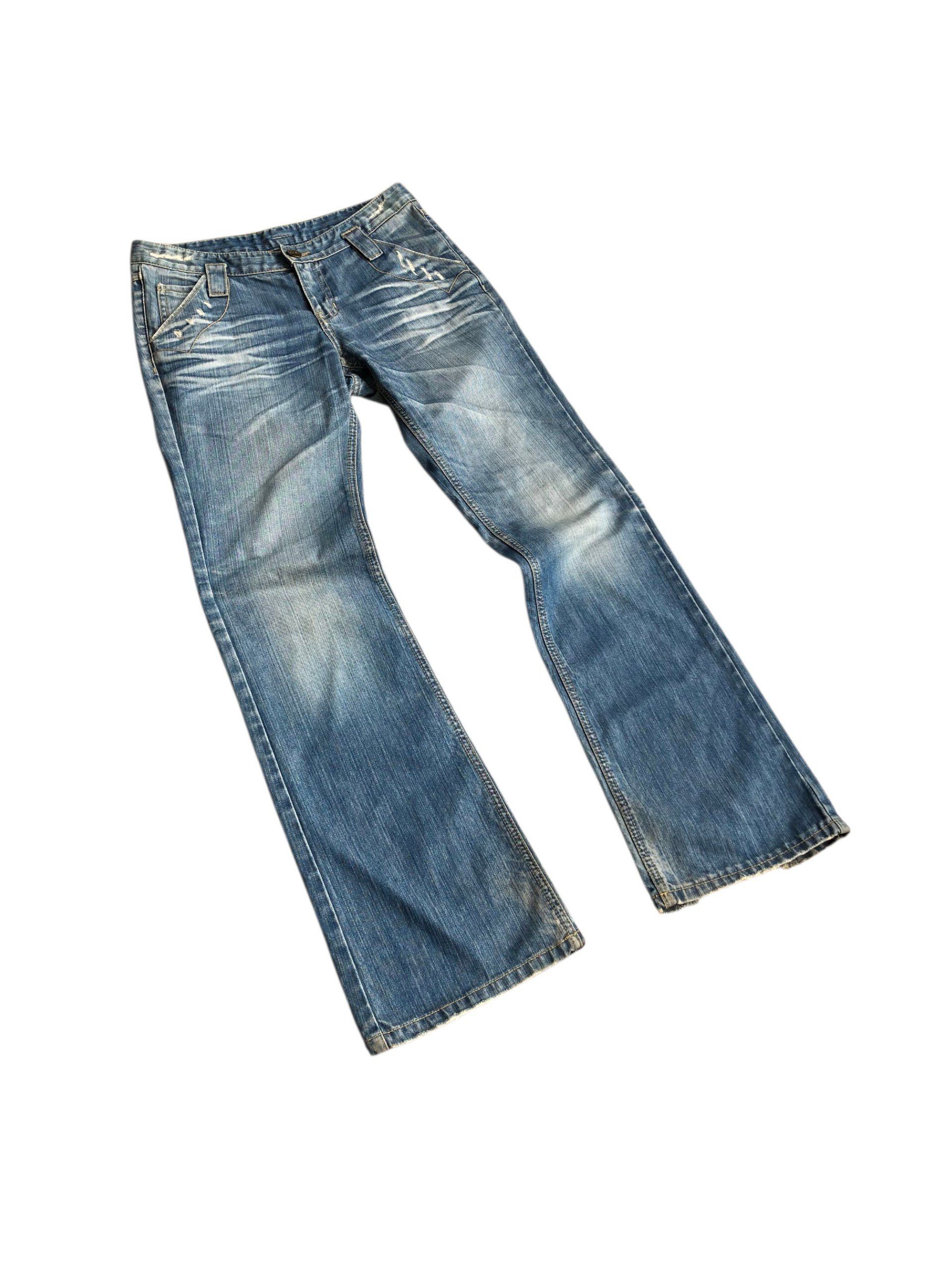 If Six Was Nine 2000s Flared Bootcut Jeans Vkei Style Y2k Japanese Size US 30 / EU 46 - 5 Thumbnail
