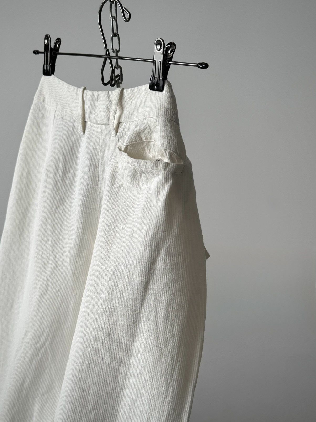 Ann Demeulemeester Vintage 1990s Ann Demeulemeester White Pants Size 26" / US 2 / IT 38 - 6 Thumbnail