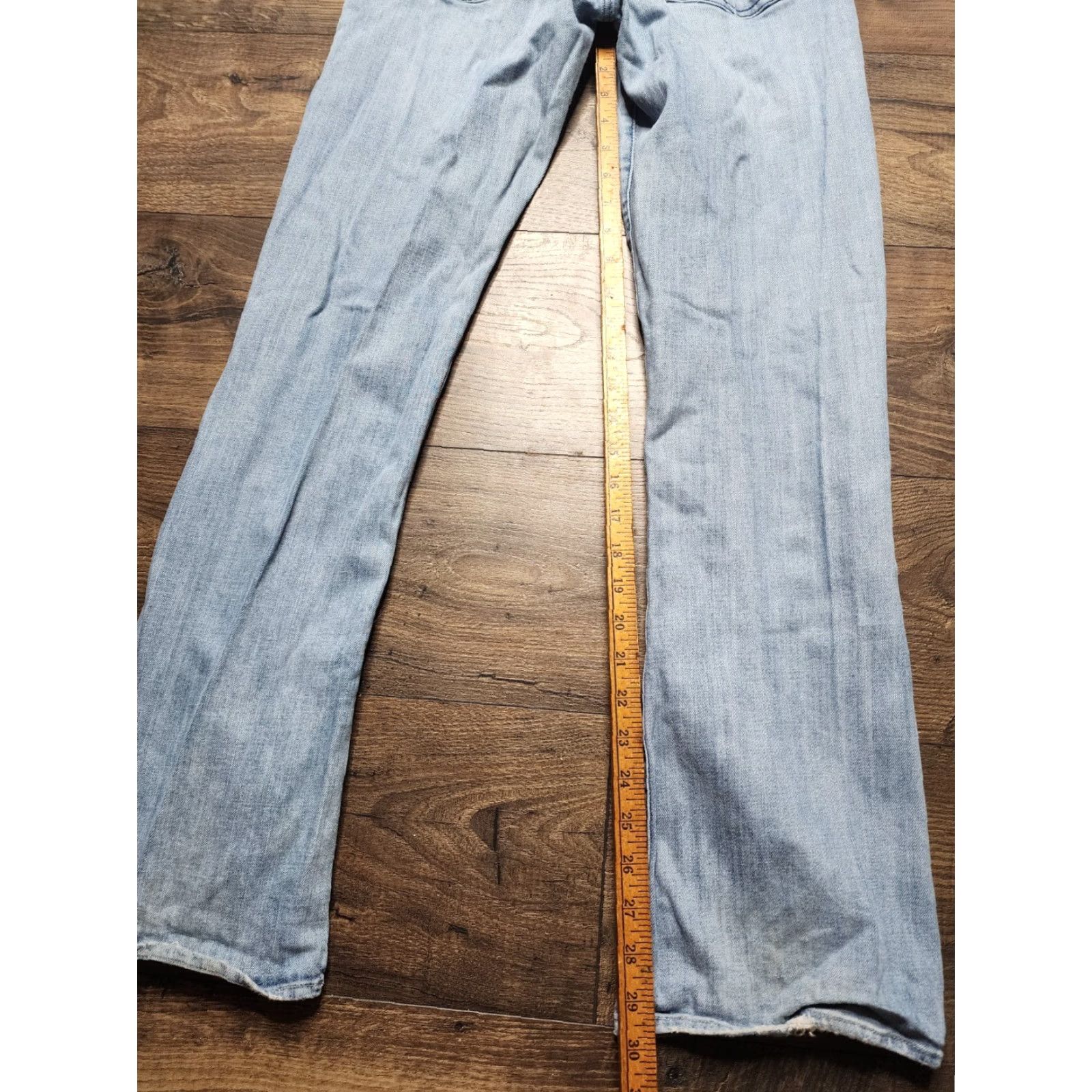 Vintage VINTAGE Rock & Republic Womens Jeans Size 10 Low Rise Light Wash Distressed Cotton Denim Bootcut Size 32" / US 10 / IT 46 - 2 Thumbnail