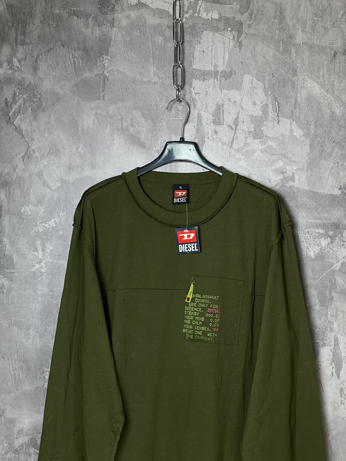 Diesel × Japanese Brand Vintage 90s Diesel Japan Style Rare Retro Long Sleeve Hype Size US XL / EU 56 / 4 - 2 Thumbnail