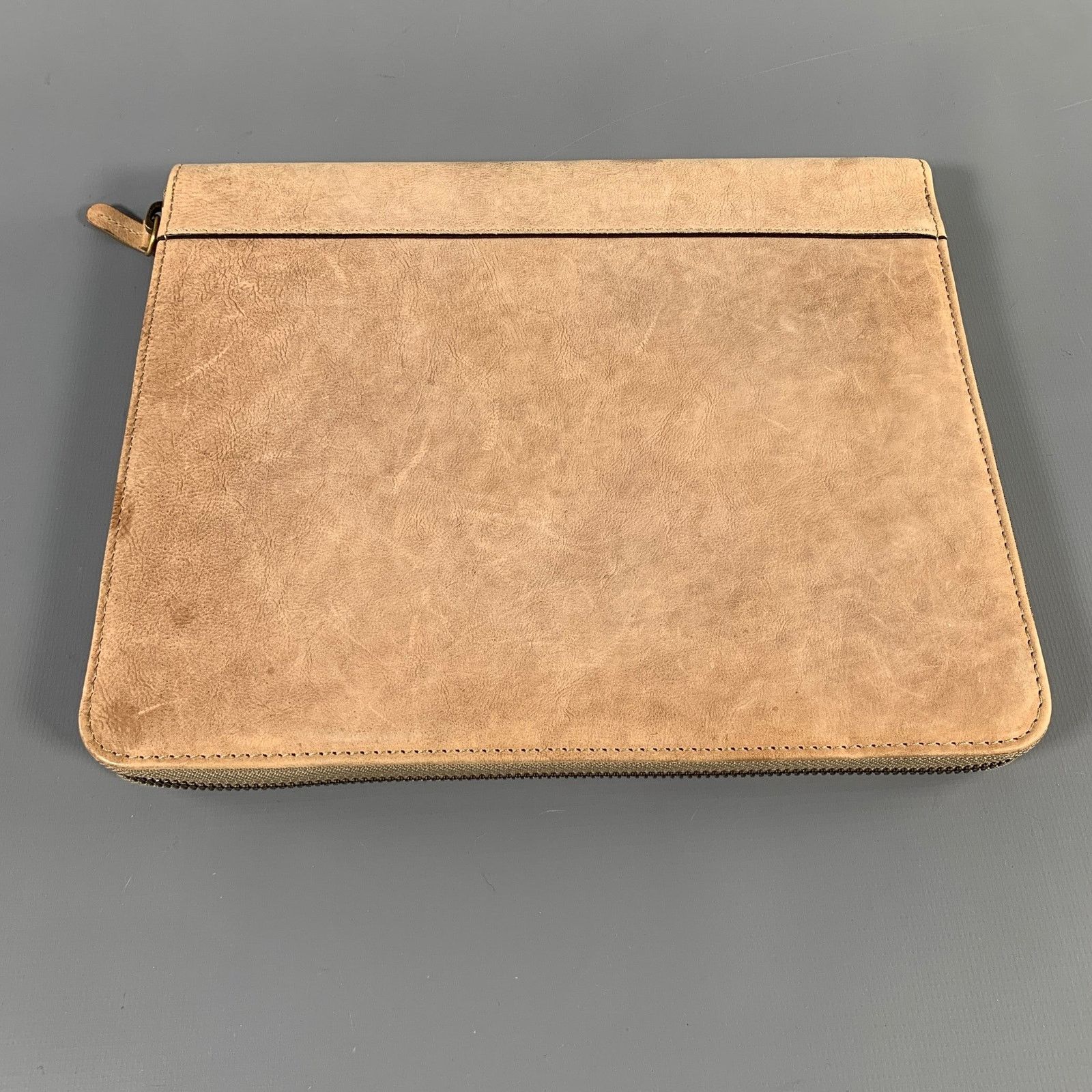Brunello Cucinelli BRUNELLO CUCINELLI Taupe Leather iPad Case Leather Goods Size ONE SIZE - 4 Thumbnail