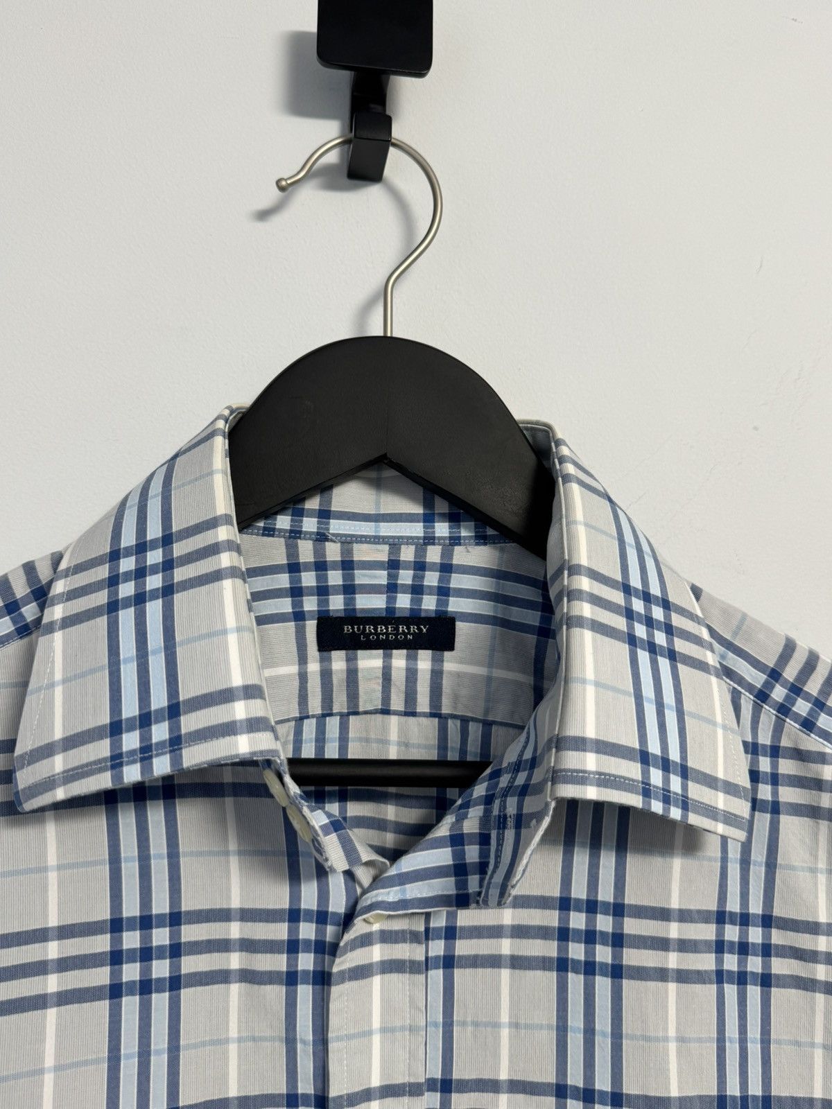 Burberry Vintage Burberry Nova Check Long Sleeve Blue Shirt Size US L / EU 52-54 / 3 - 5 Thumbnail