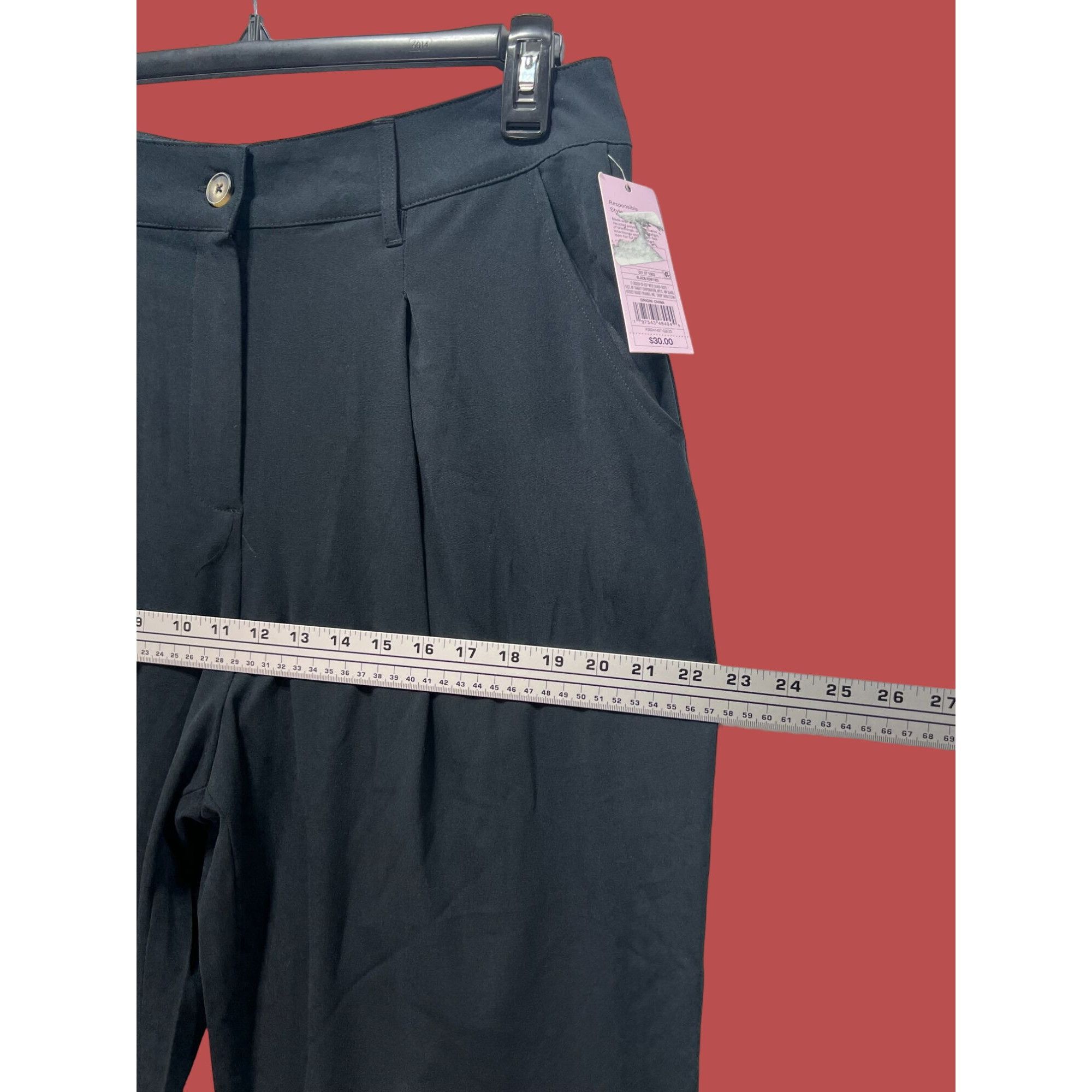 Other Wild Fable - Women's Wide Leg Trouser Pants - Black - 12 Size 34" / US 12 / IT 48 - 6 Thumbnail