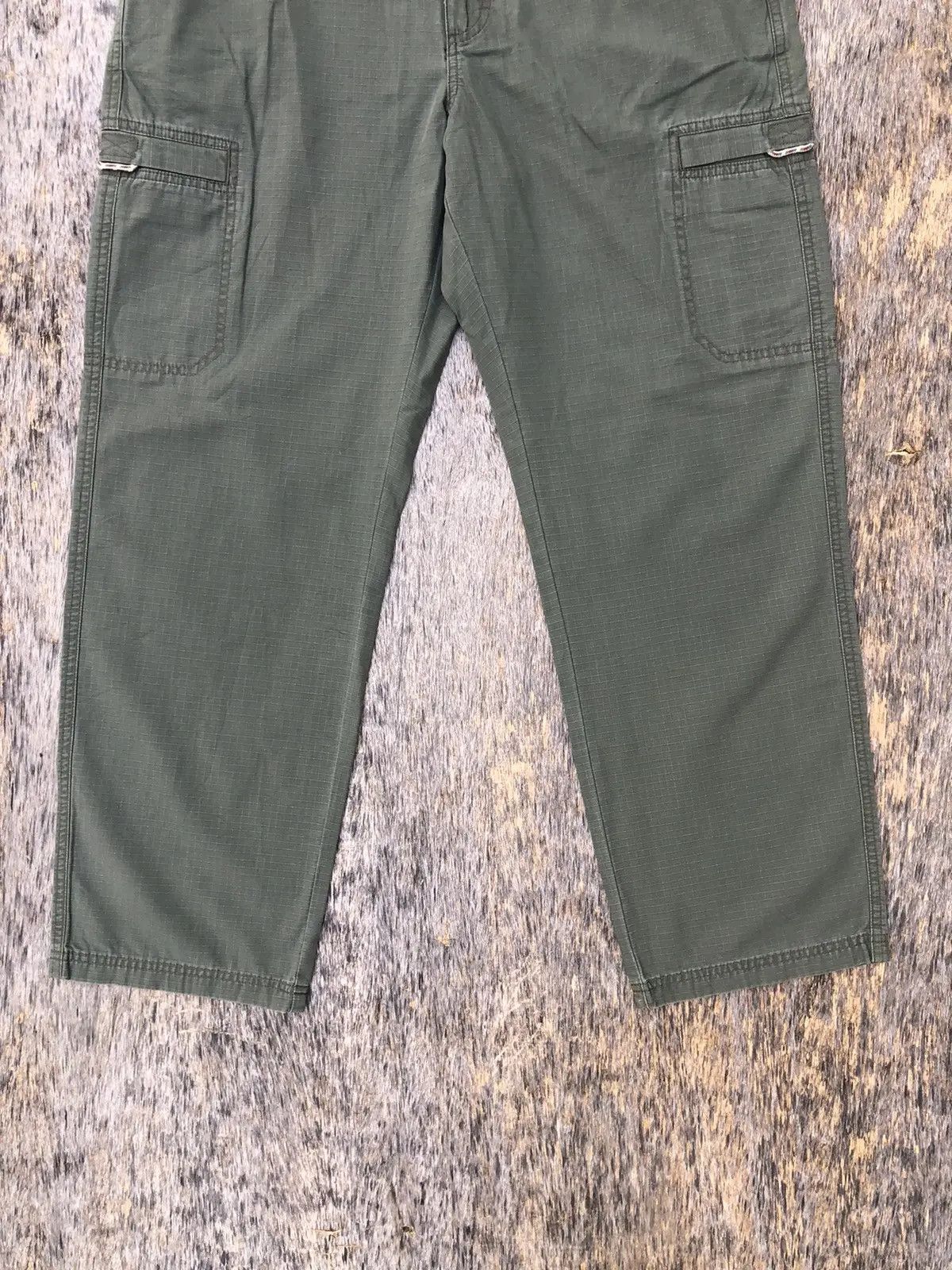 L.L. Bean × Vintage Very rare Green Cargo Pants Baggy Pattern W33 x L40 Size US 33 - 3 Thumbnail