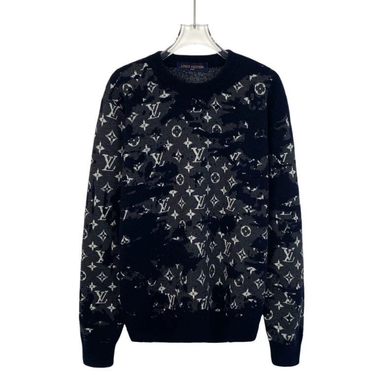 Louis Vuitton Louis Vuitton Black logo presbyopic full print wool round Size US S / EU 44-46 / 1 - 1 Thumbnail