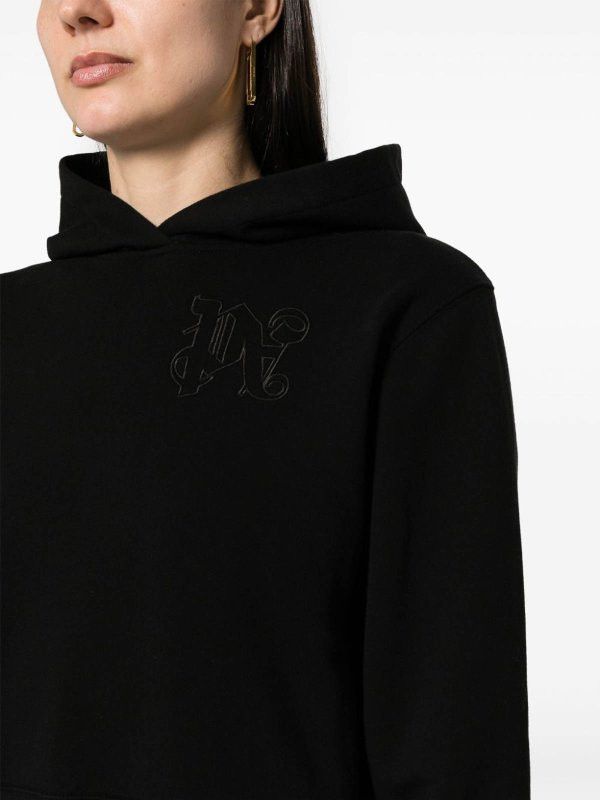Palm Angels o1y1125 Hoodie in Black Size L / US 10 / IT 46 - 2 Thumbnail