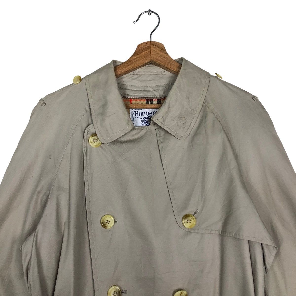 Burberry 🔥Vtg Burberrys Long Jacket Nova Check Double Breast Size US M / EU 48-50 / 2 - 4 Thumbnail