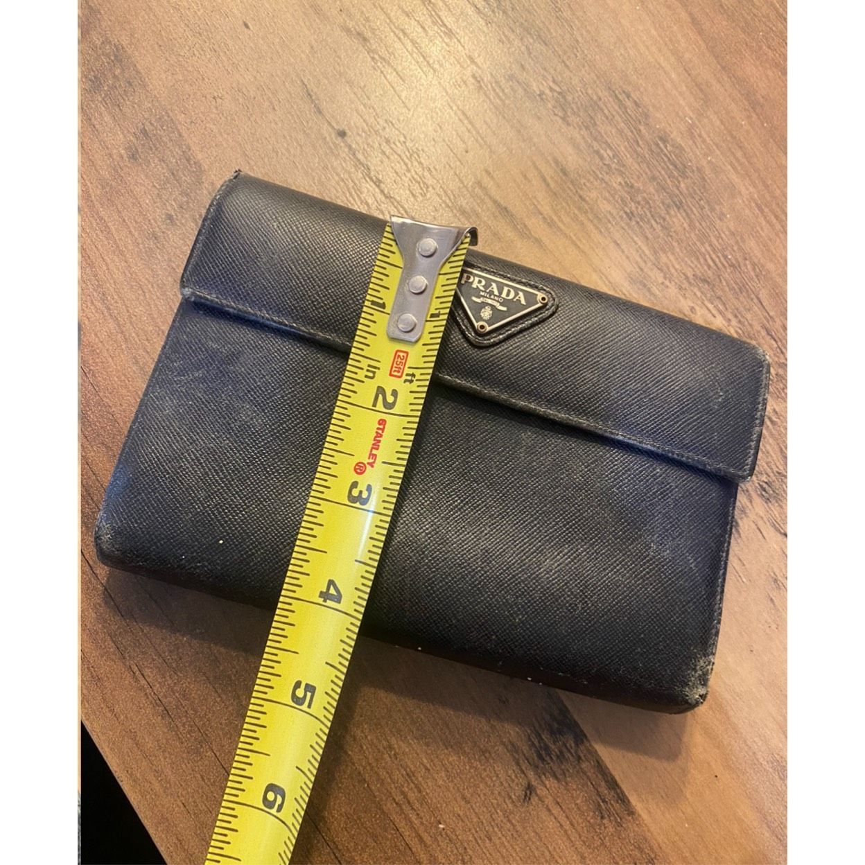 Prada PRADA Compact Wallet Nero Saffiano Triangle Size ONE SIZE - 11 Thumbnail