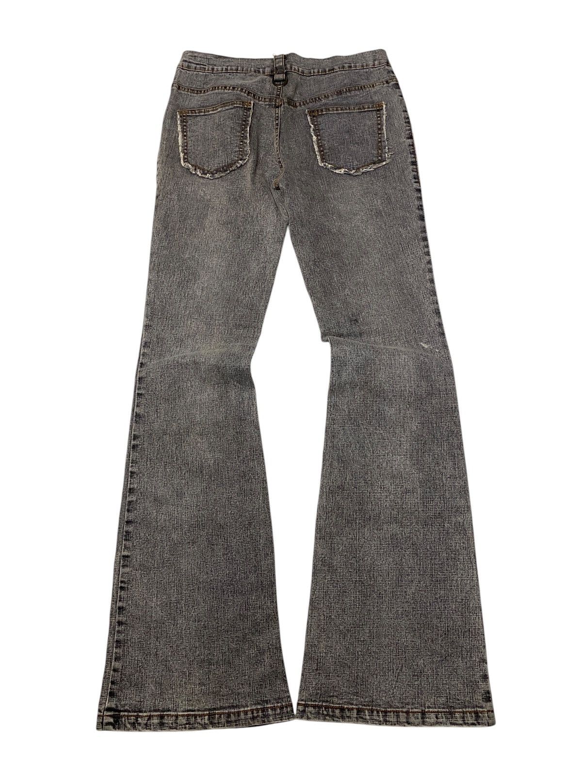 If Six Was Nine 2000's Japanese Floral Flared Seawashed Bootcut Jeans Size US 27 - 2 Thumbnail