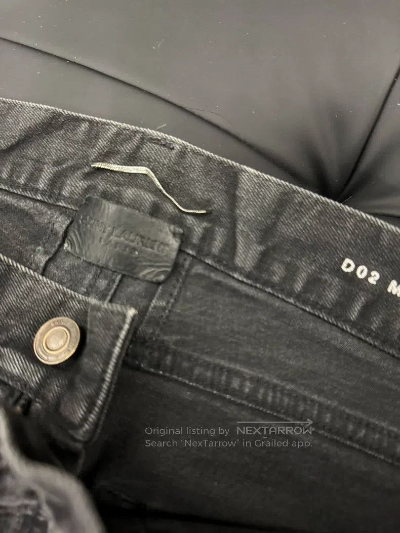Saint Laurent Paris Saint Laurent Paris Smoke Gray Soft Fabric Slashed Denim P Size US 32 / EU 48 - 3 Thumbnail