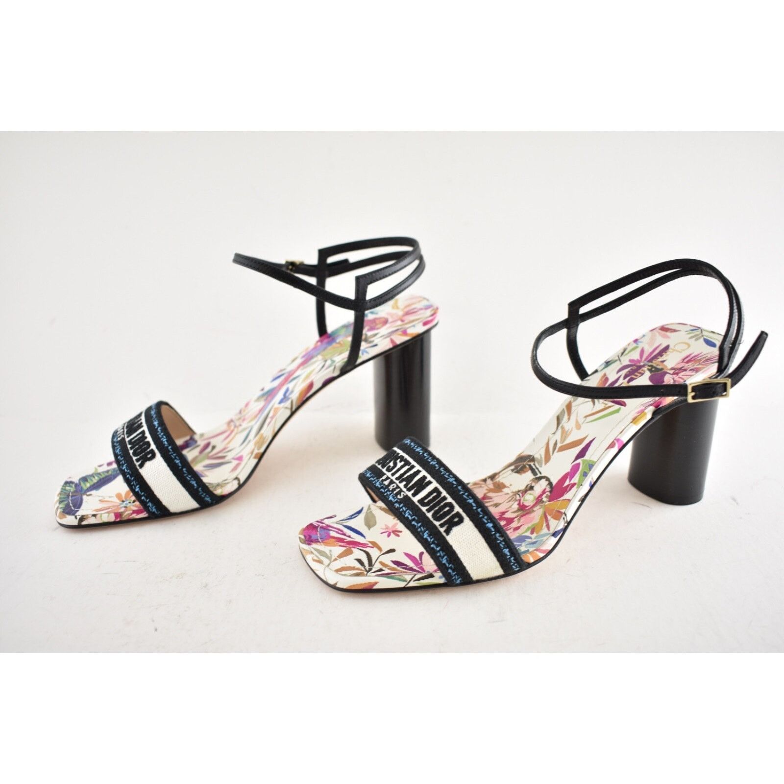 Dior Dior TDJ Fantastica Black Blue Dway Heeled Sandal Ankle Size US 9.5 / IT 39.5 - 12 Thumbnail