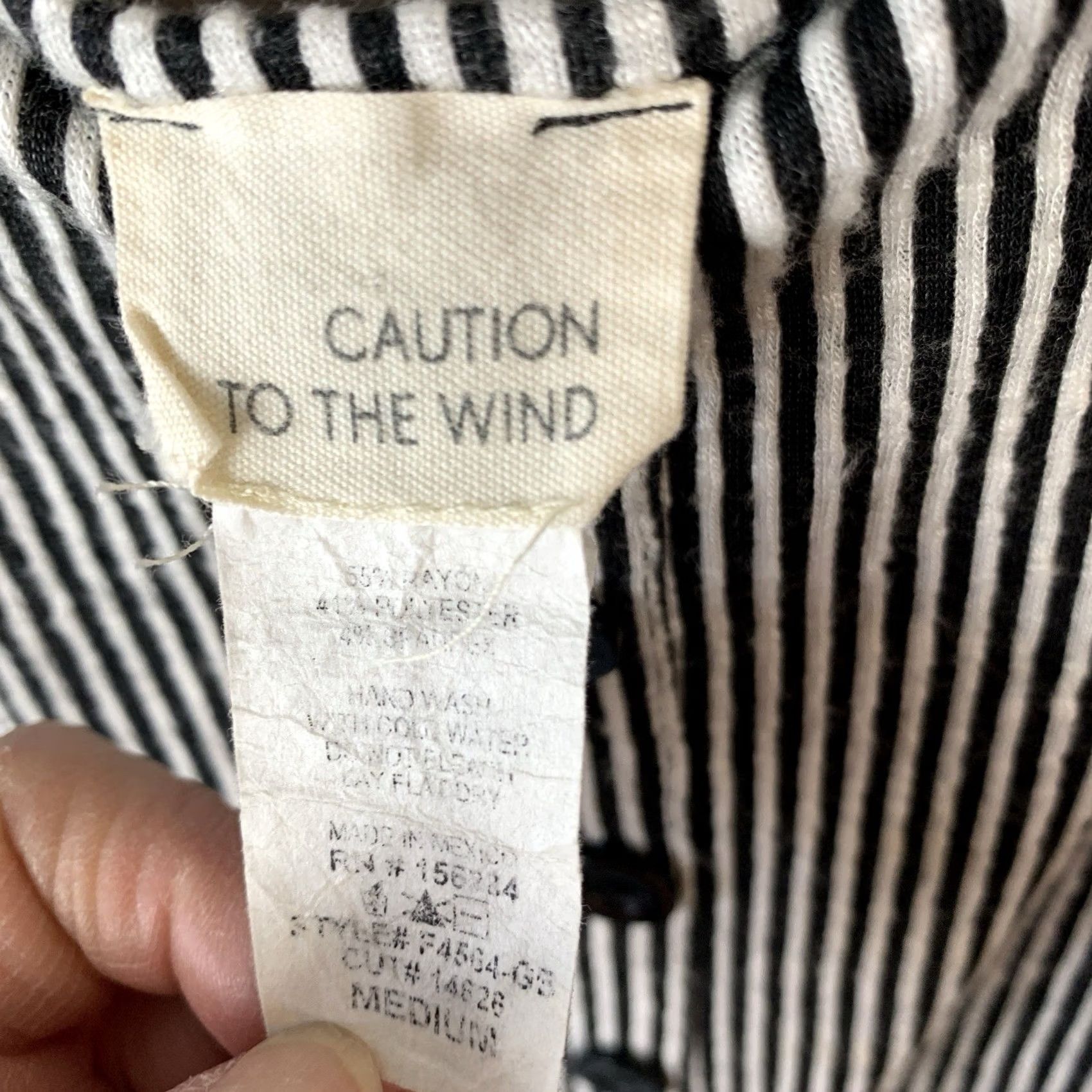 Anthropologie VINTAGE Anthropologie Caution To The Wind Jumpsuit Womens M Striped Beachy Coastal Y2K Size 32" / US 10 / IT 46 - 3 Thumbnail