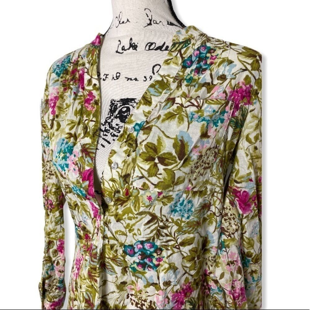 Other Christopher & Banks Floral Button Front Blouse | Size S | Lo Size S / US 4 / IT 40 - 2 Thumbnail