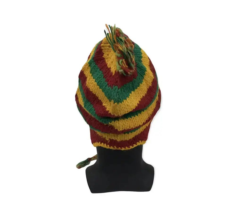 Japanese Brand Japanese Brand Knit Stripe Design Beanie Hat Size ONE SIZE - 4 Thumbnail