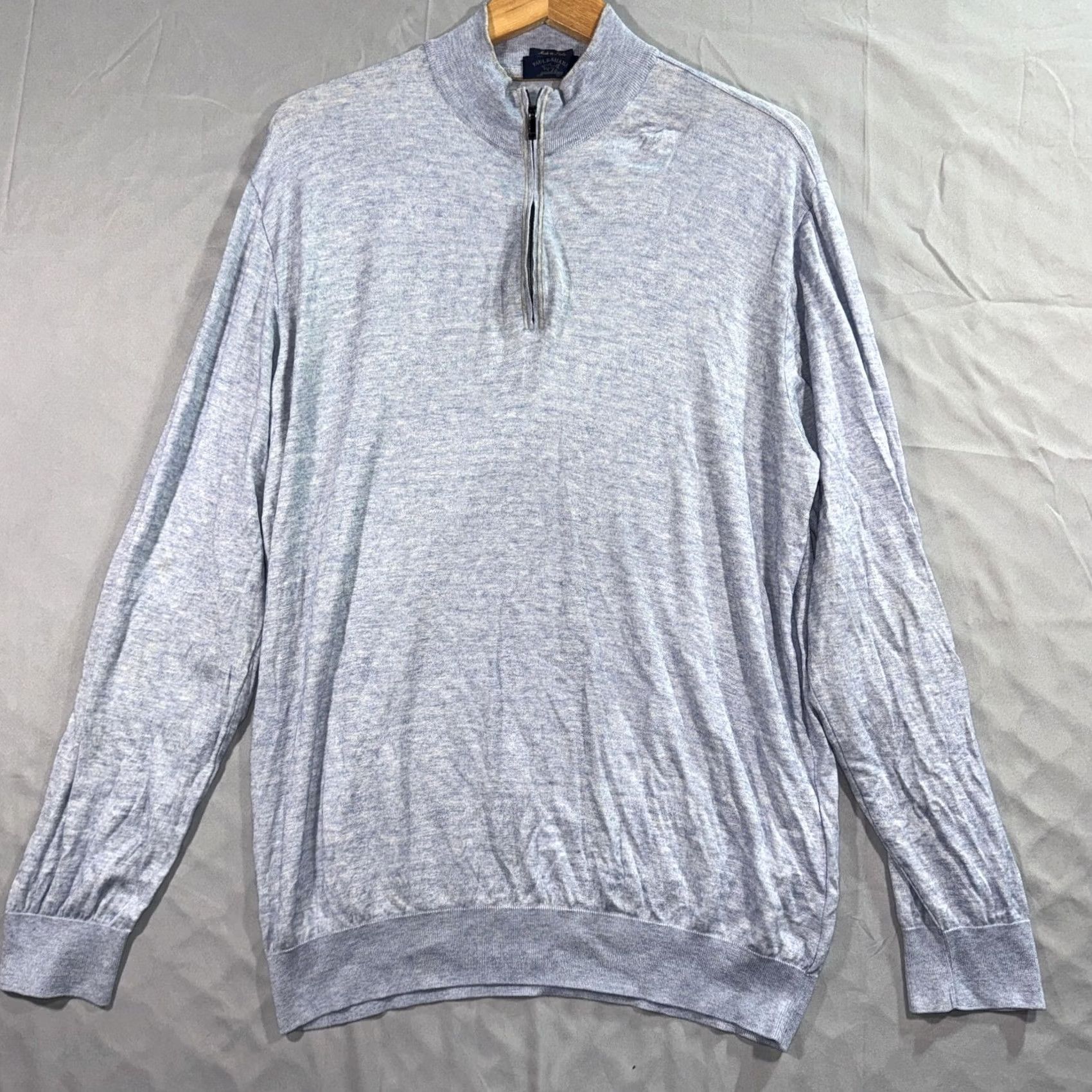 Paul & Shark Paul & Shark Sweater Mens XL Gray 1/4 Zip Mock Neck Elbow Patch Italy Yachting Size US XL / EU 56 / 4 - 2 Thumbnail