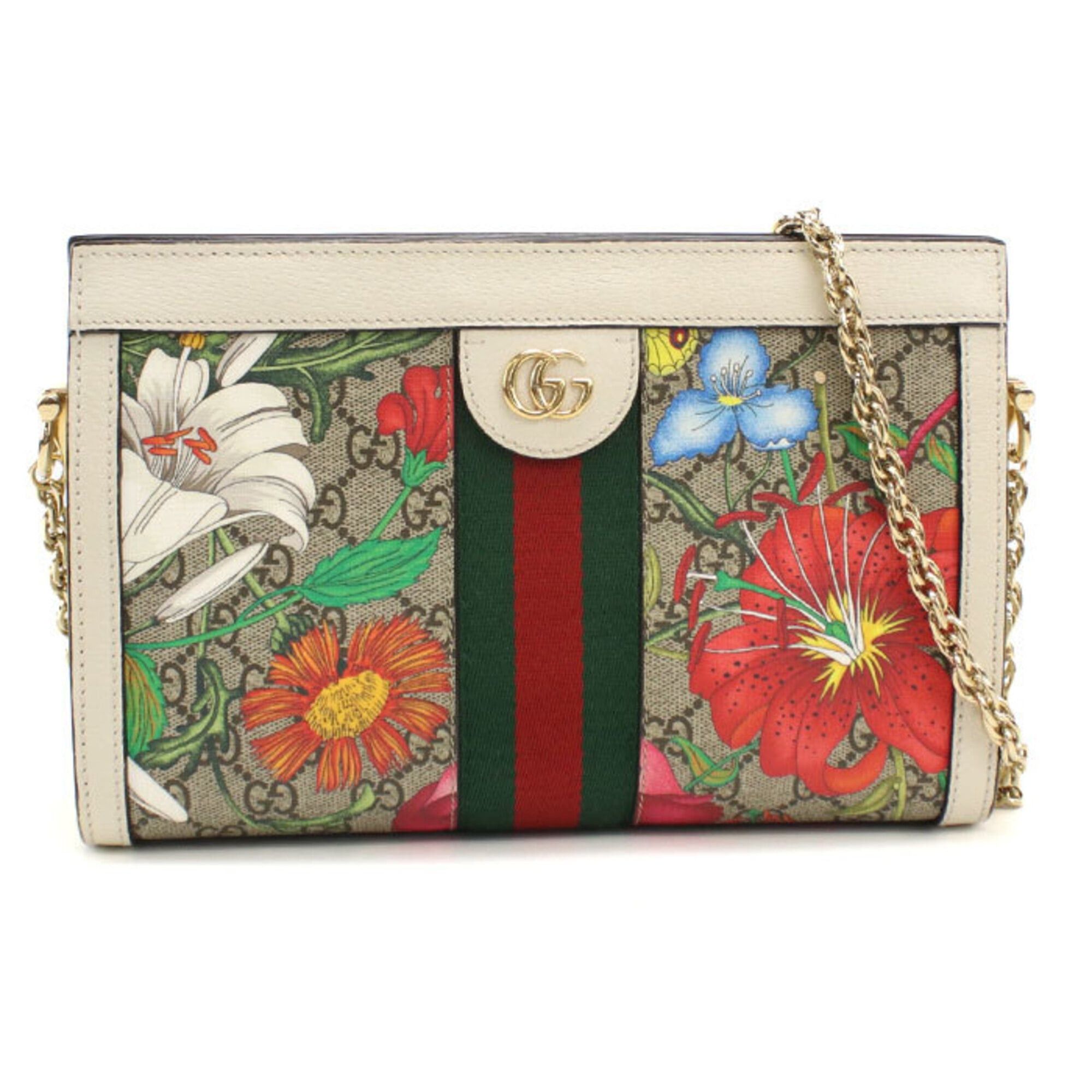 Gucci GUCCI Ophidia Chain Shoulder Bag 503877 (Women's, Beige) Size ONE SIZE - 1 Thumbnail