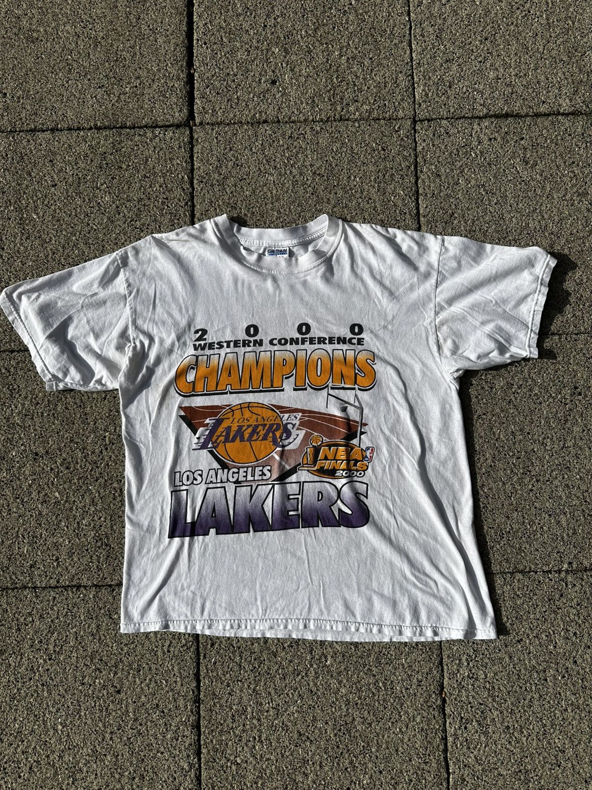 NBA Vintage 2000 Lakers West Conf Championship Tee XL Size US XL / EU 56 / 4 - 1 Thumbnail