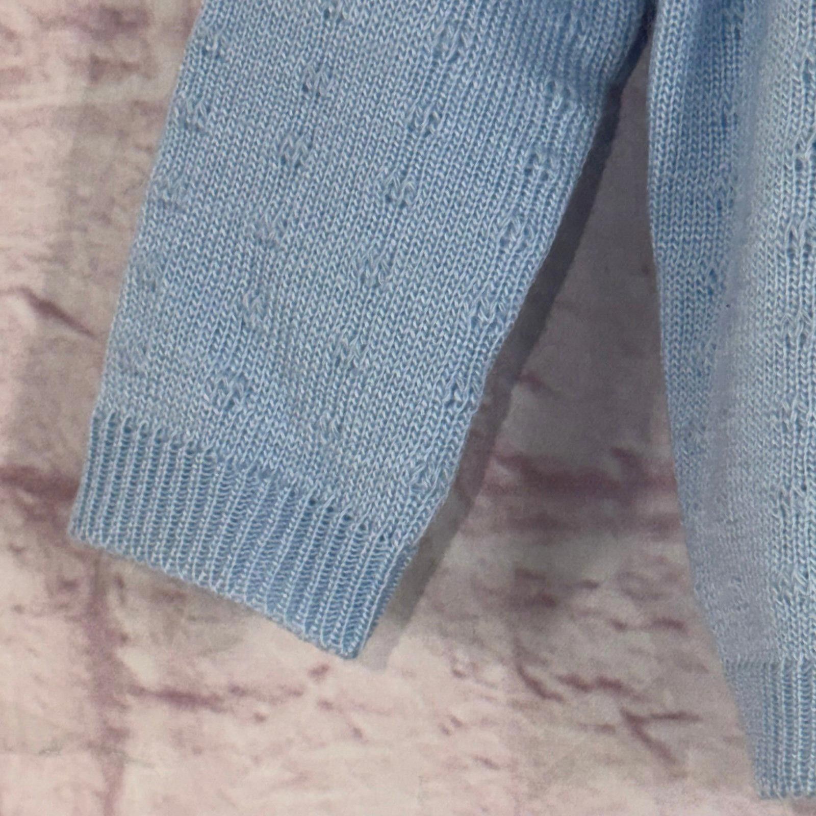 Other Vintage Friemanit Baby Blue Knit Hooded 6 Month Cardigan Size US XXS / EU 40 - 5 Thumbnail