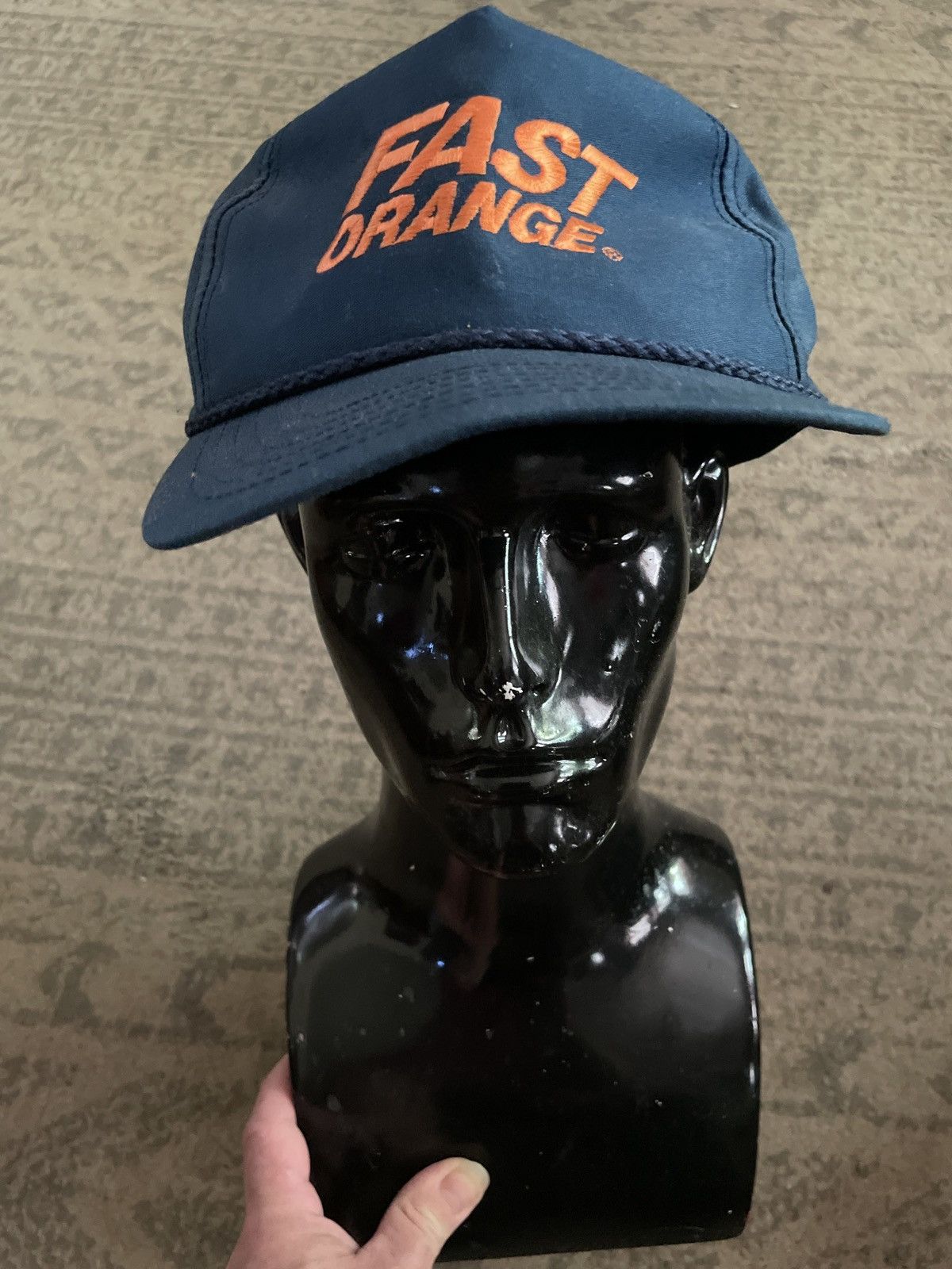 Vintage FAST ORANGE HAT roped Strapback vintage cap hand cleaner vtg Size ONE SIZE - 2 Thumbnail