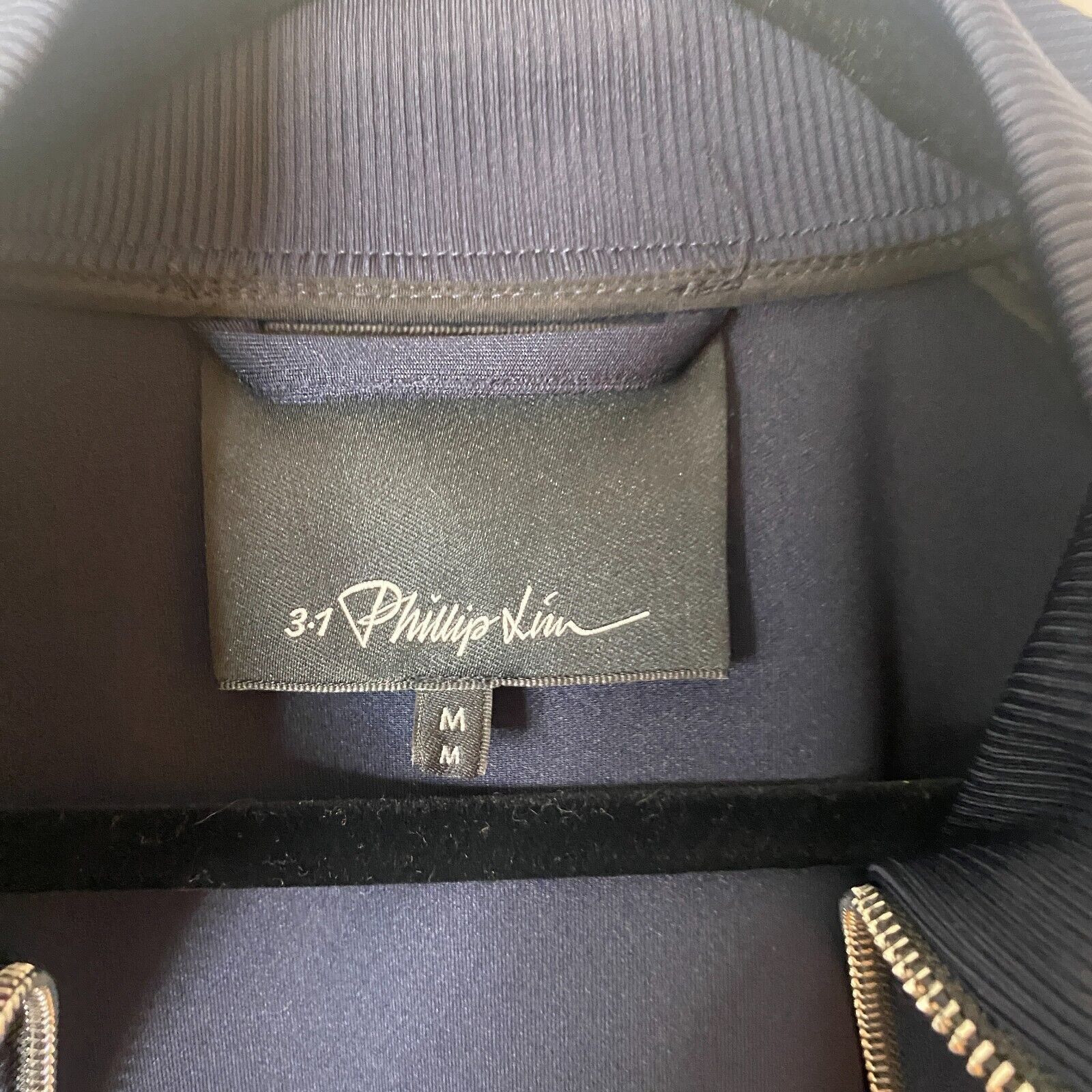3.1 Phillip Lim 3.1 Phillip Lim Navy Track Jacket Zip Black Stripe Piping M Size US M / EU 48-50 / 2 - 5 Thumbnail