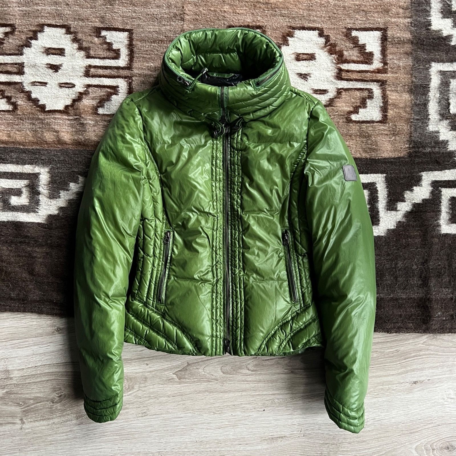 Armani Armani Jeans Vintage Shiny Nylon Down Puffer Jacket 9586AC Size L / US 10 / IT 46 - 2 Thumbnail