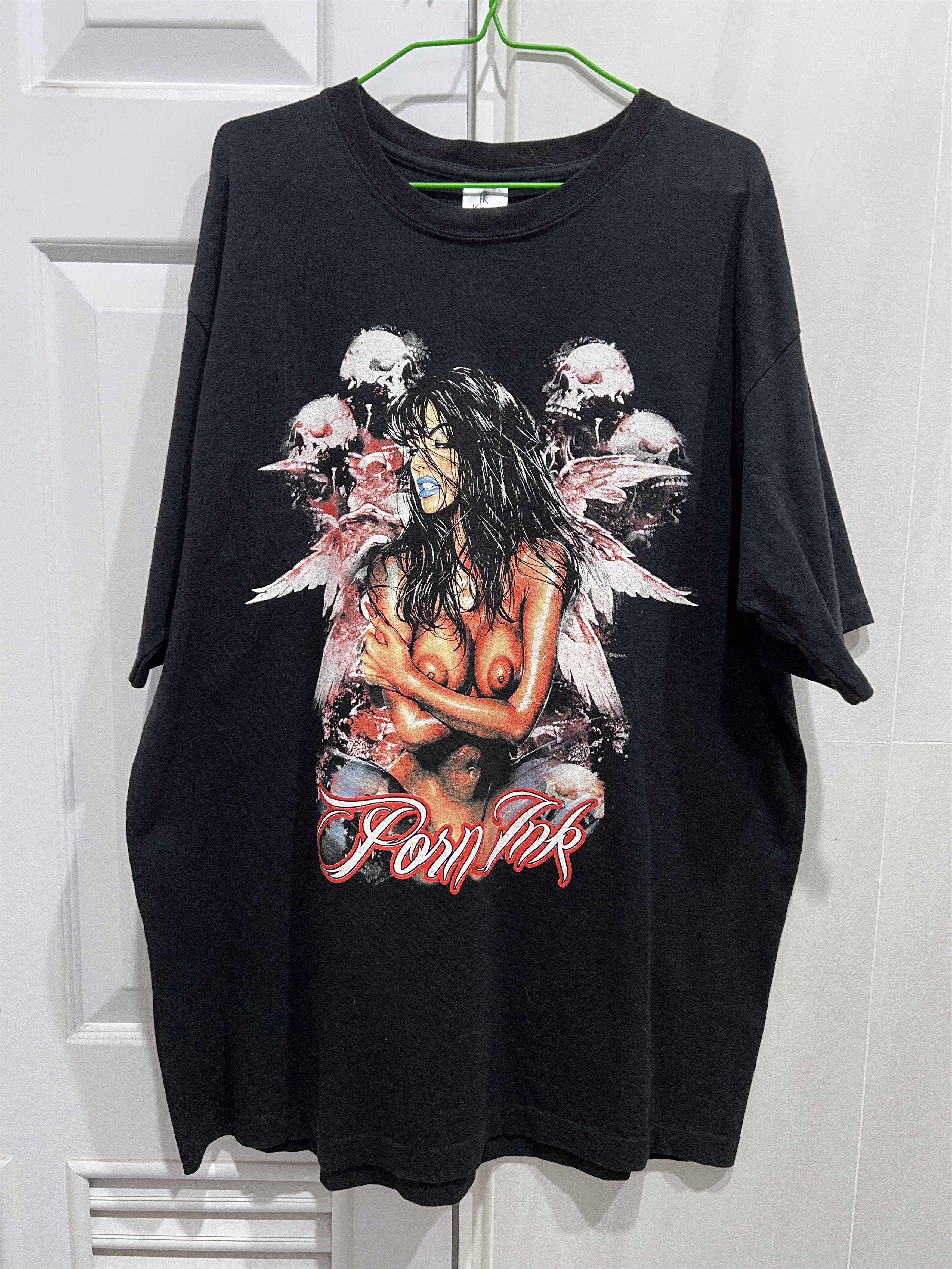 Japanese Brand × Vintage Vintage Y2K Porn ink Ricky Carralero tattoo artist Tee XL Size US XL / EU 56 / 4 - 1 Thumbnail