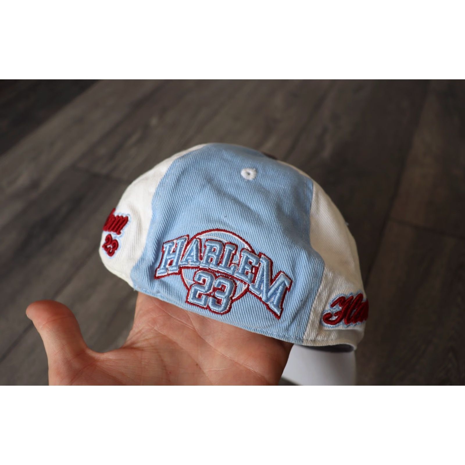 Vintage VINTAGE Harlem 23 Allstars Hat Blue White Bone NYC Fitted Baseball Cap Size 7 1/8 Men Baseball Cap Mens Size ONE SIZE - 5 Thumbnail