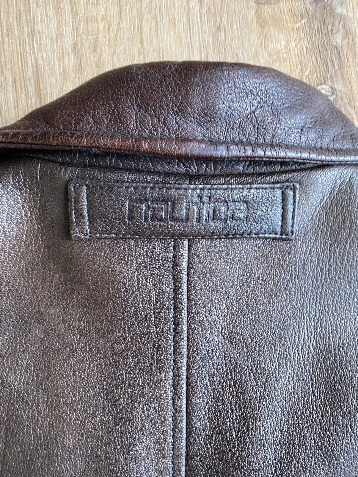 Nautica Vintage Nautica leather jacket Size US L / EU 52-54 / 3 - 3 Thumbnail