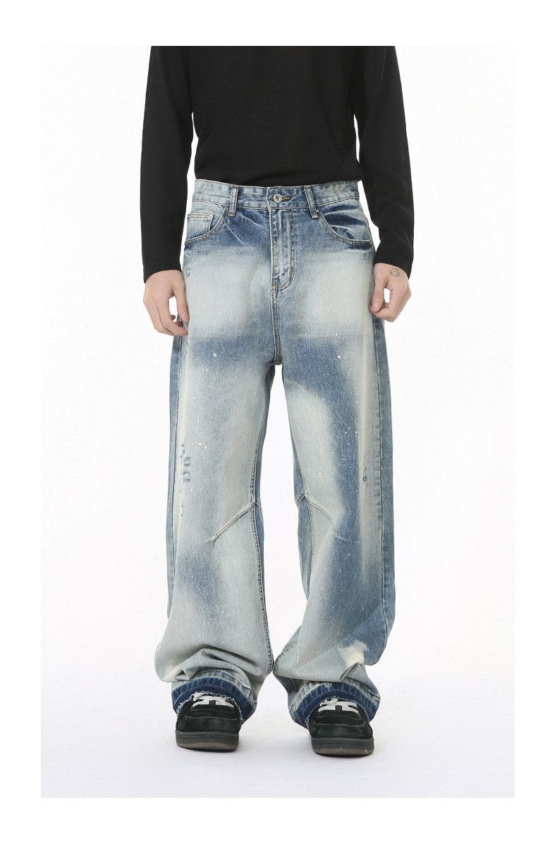 Japanese Brand High-street vibe splatter ink frayed distressed jeans Size US 32 / EU 48 - 1 Thumbnail