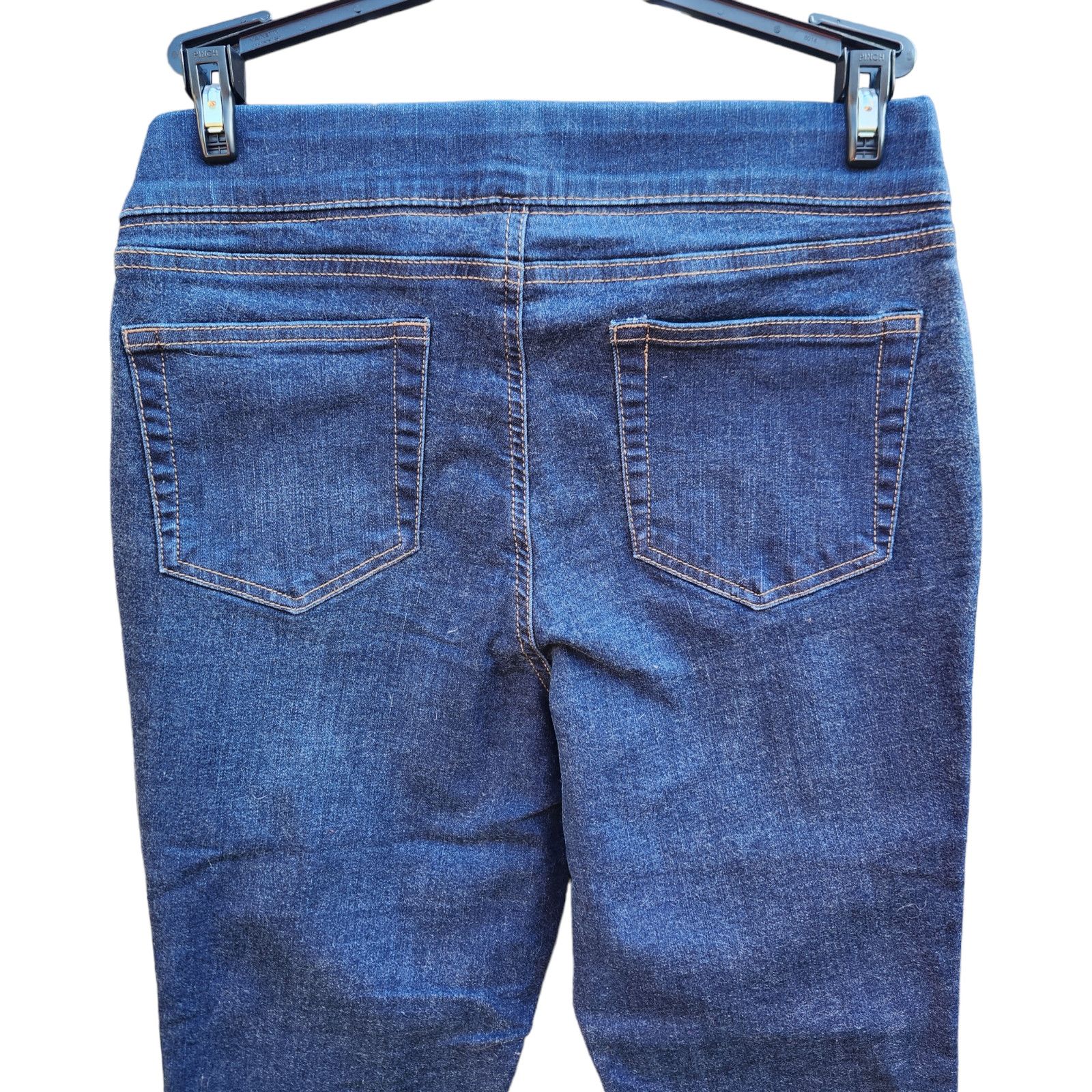 Denim & Co. Denim & Co. Cozy Touch Denim Roll-On Jeggings Indigo Size 6 Size 28" / US 6 / IT 42 - 8 Thumbnail