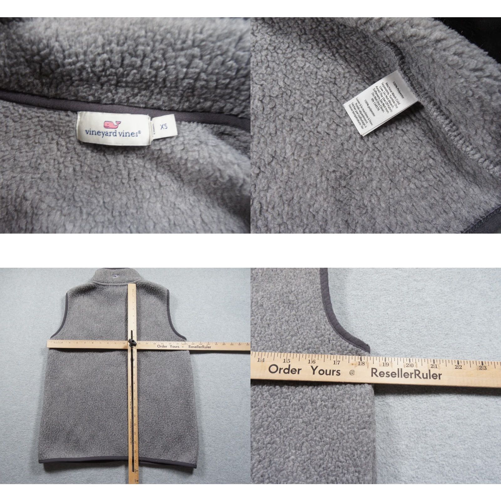 Vineyard Vines Vineyard Vines Vest Jacket Womens XS Gray Fleece Outdoor Casual Ladies Zip Mid-Length Regular Logo Size XS / US 0-2 / IT 36-38 - 8 Thumbnail