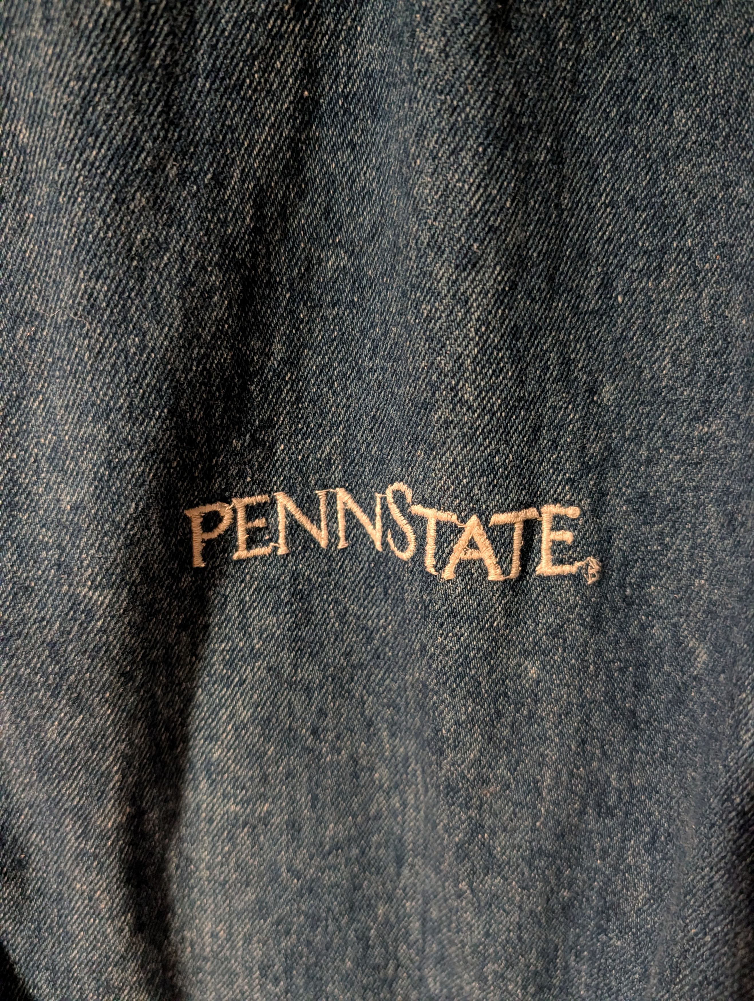 NCAA Vintage Penn State Jacket Denim Bomber Admit Nittany Lion Size US XL / EU 56 / 4 - 9 Thumbnail